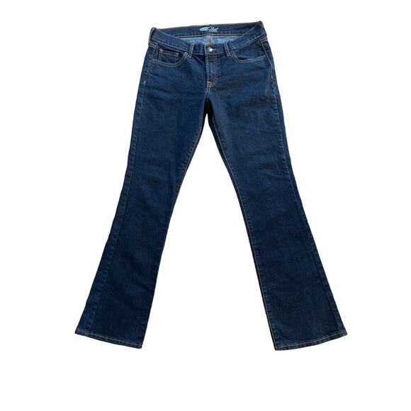 Old Navy The Flirt Bootcut Jeans 8 Casual 5 Pocket Style Low Rise Dark Denim Y2K - Picture 1 of 6